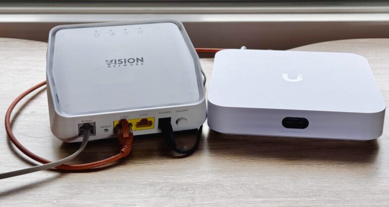 Vision G.fast NTU with Ubiquiti Ultra Gateway
